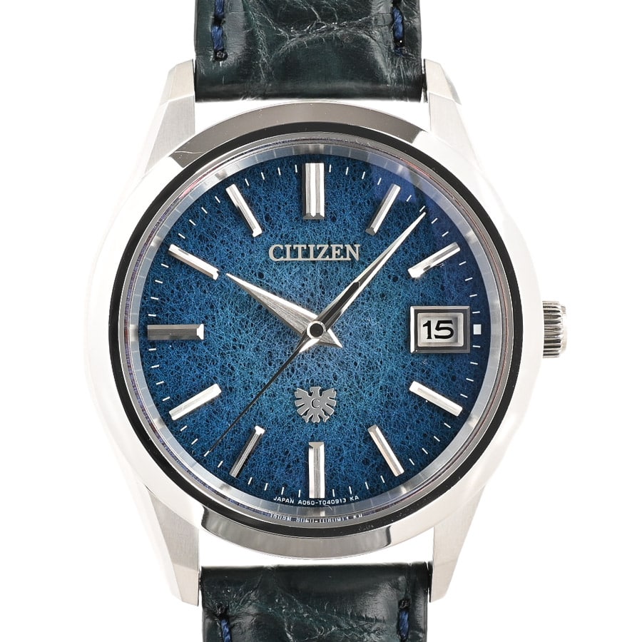 【中古A品】  シチズン ザ シチズン 紺碧  AQ4100-14L チタニウム 銀座