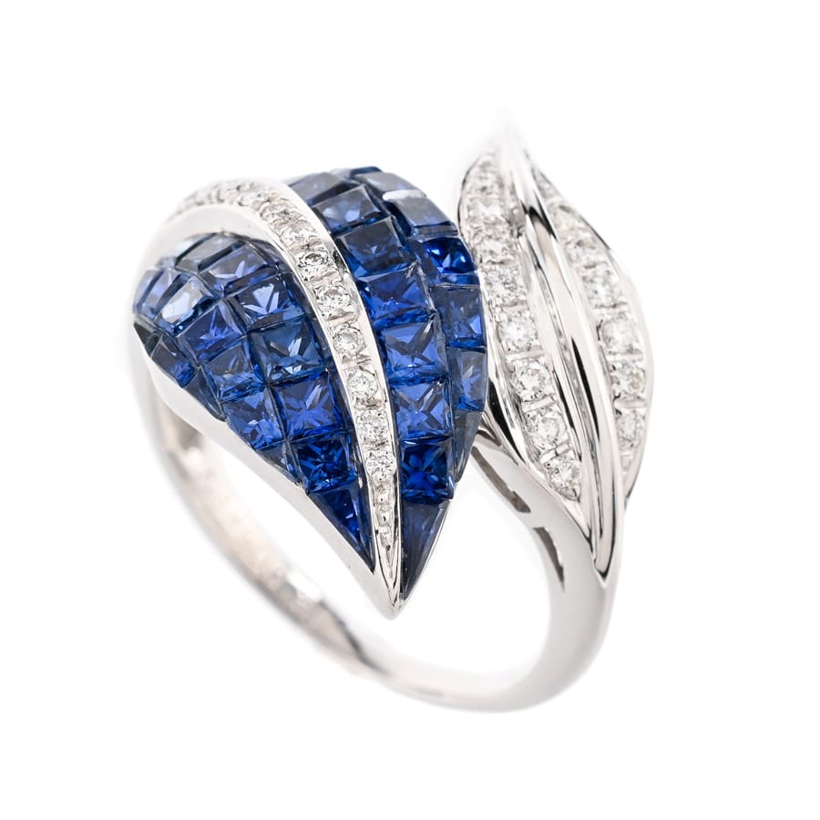 【中古A品】  ノンブランドジュエリー サファイア リング   K18ホワイトゴールド 横浜関内店