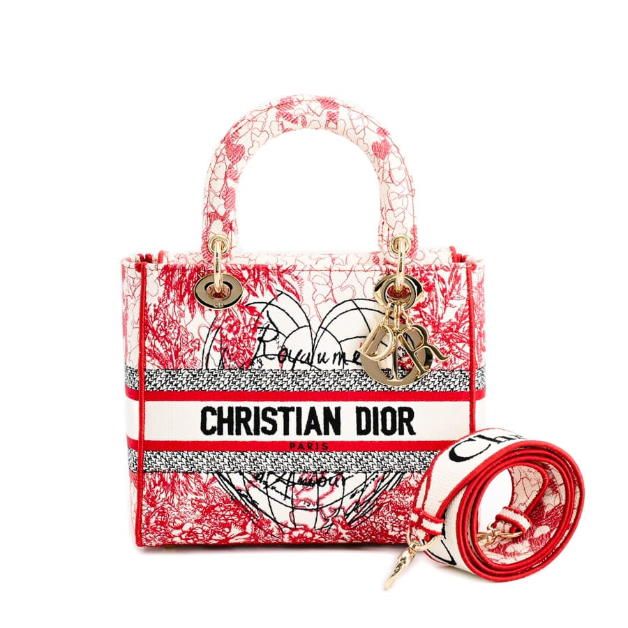 【中古A品】  ディオール レディD-LITEミディアム  M0565ORHT ジャガード 元町本店