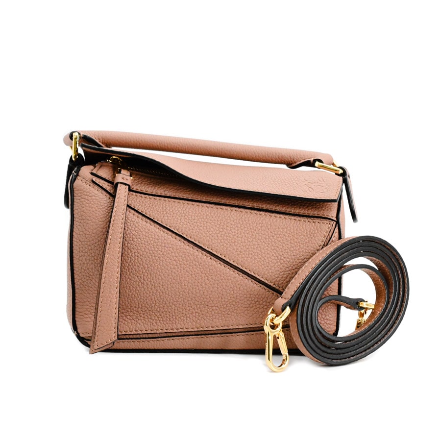 【中古SA品】  ロエベ パズルバッグミニ  A510U95X37 型押しレザー 元町本店