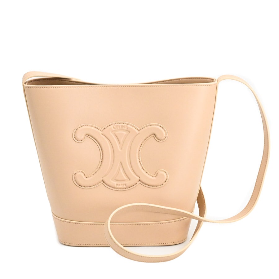 【中古A品】  セリーヌ スモールバケットキュイルトリオンフ  113783 カーフ THE YOKOHAMA FRONT