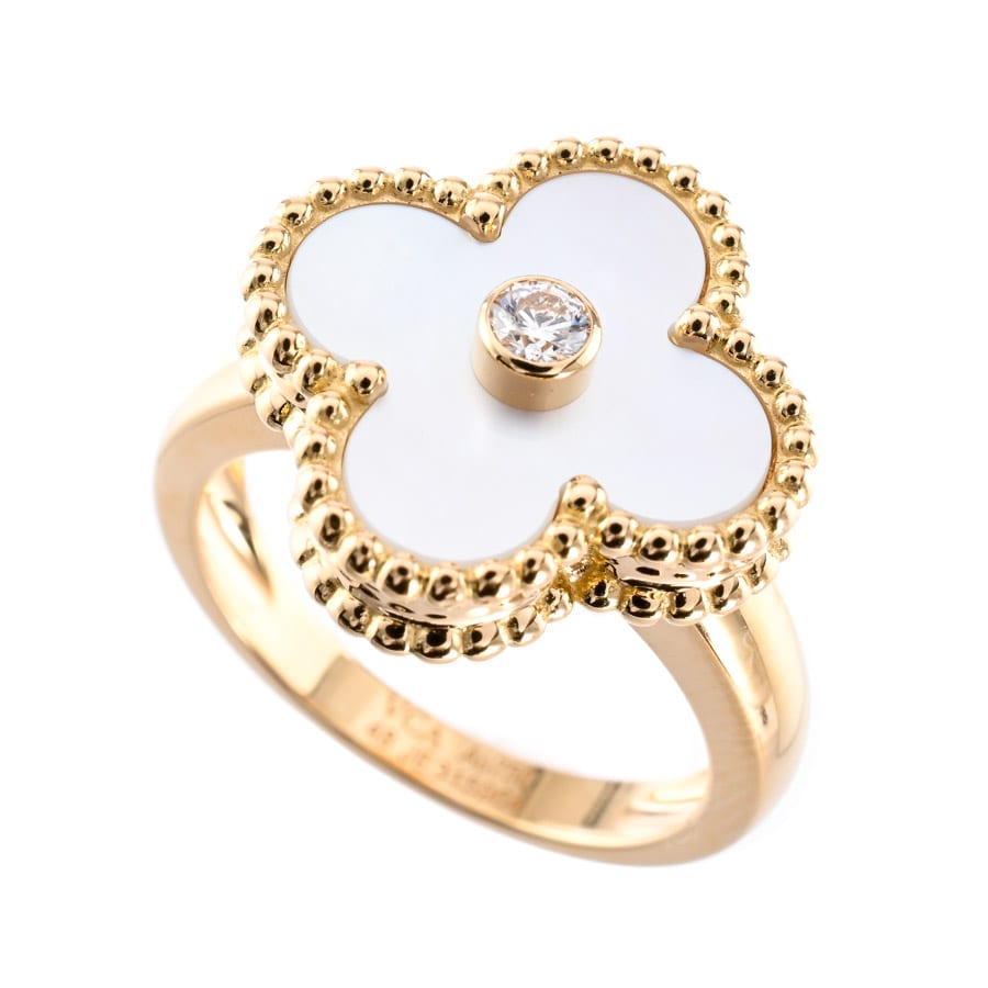 【中古A品】  ヴァンクリーフアーペル ヴィンテージアルハンブラ  VCARA41100 K18イエローゴールド 新宿歌舞伎町店