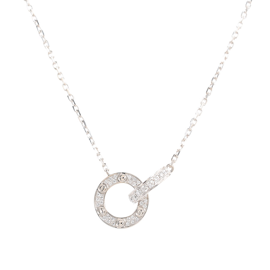 【中古A品】  カルティエ ラブサークル  B7216300 K18ホワイトゴールド 銀座