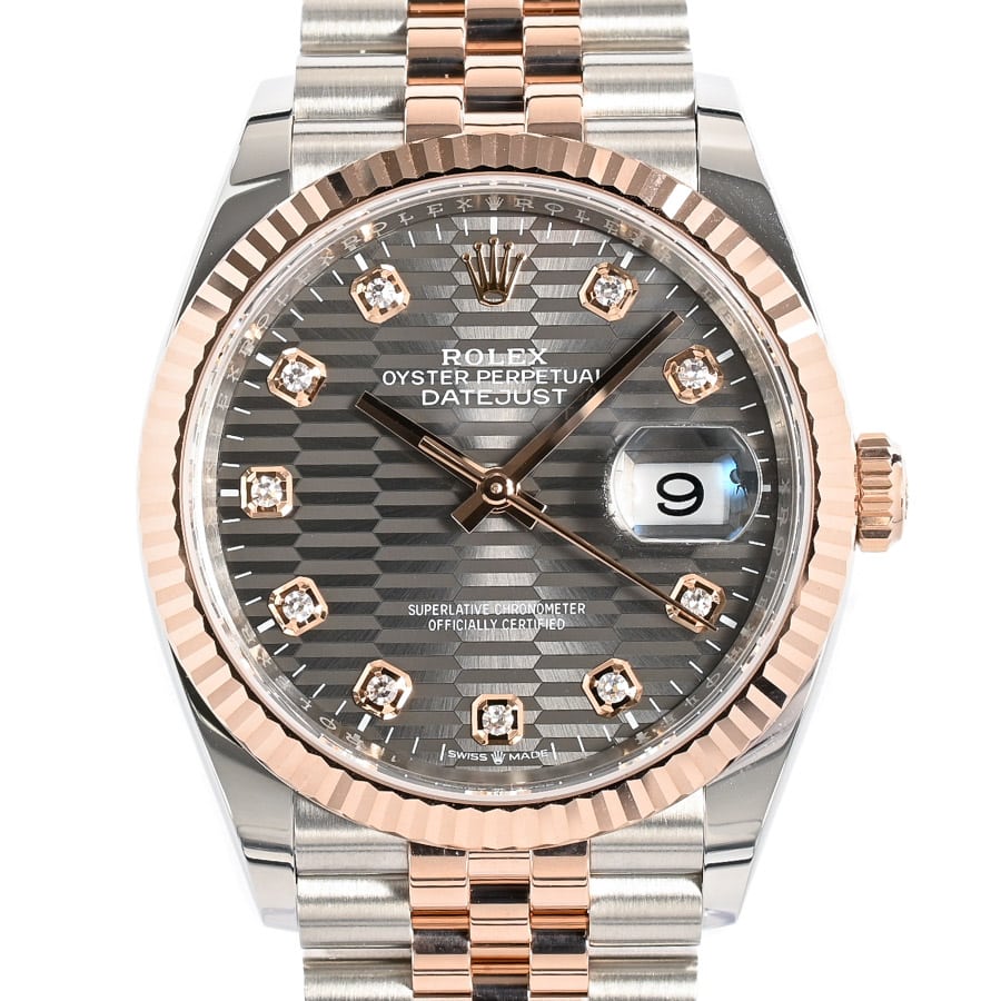 【中古A品】  ロレックス デイトジャスト36  126231G/J ステンレス/ピンクゴールド 銀座