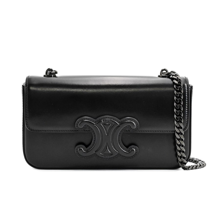 【中古AB品】  セリーヌ キュイルトリオンフチェーンショルダーバッグ  199243 カーフ 新宿歌舞伎町店