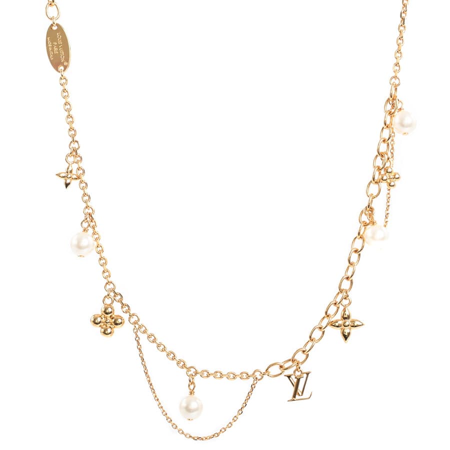 【中古SA品】  ルイヴィトン ブルーミングパール  M02642 ゴールドメッキ 元町本店