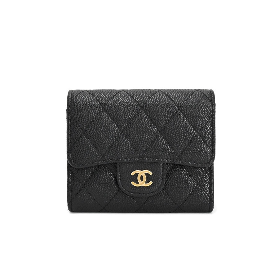 【中古A品】  シャネル クラシックスモールフラップウォレット  AP0229 キャビア 新宿歌舞伎町店