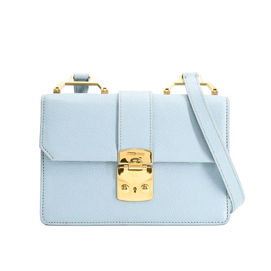 【中古A品】  ミュウミュウ ロングショルダーバッグ   型押しレザー 横浜関内店