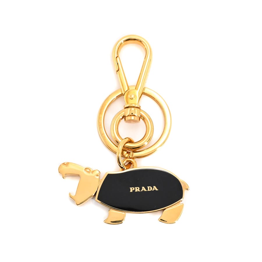 【中古A品】  プラダ キーホルダー  1AP431 ゴールドメッキ 元町本店