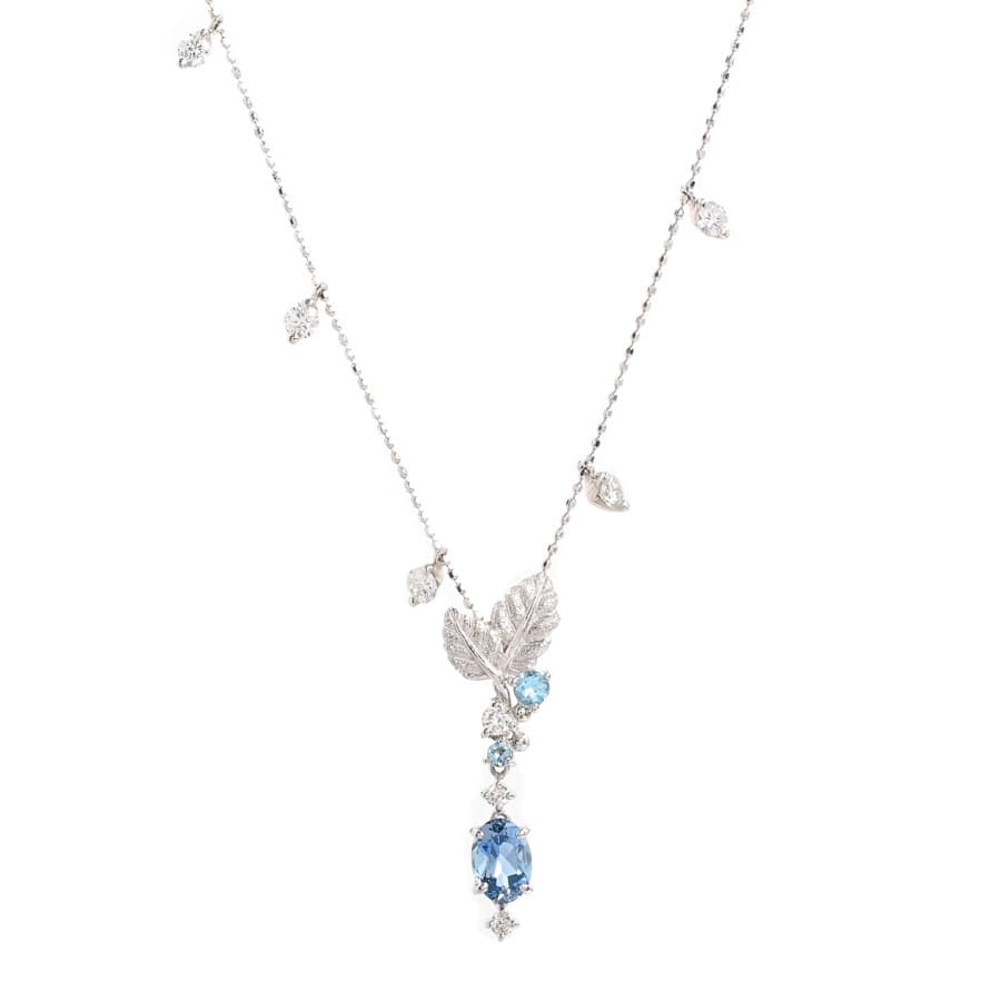 【中古A品】  その他ブランド アクワマリン ネックレス 藤平卓   K18ホワイトゴールド 横浜関内店