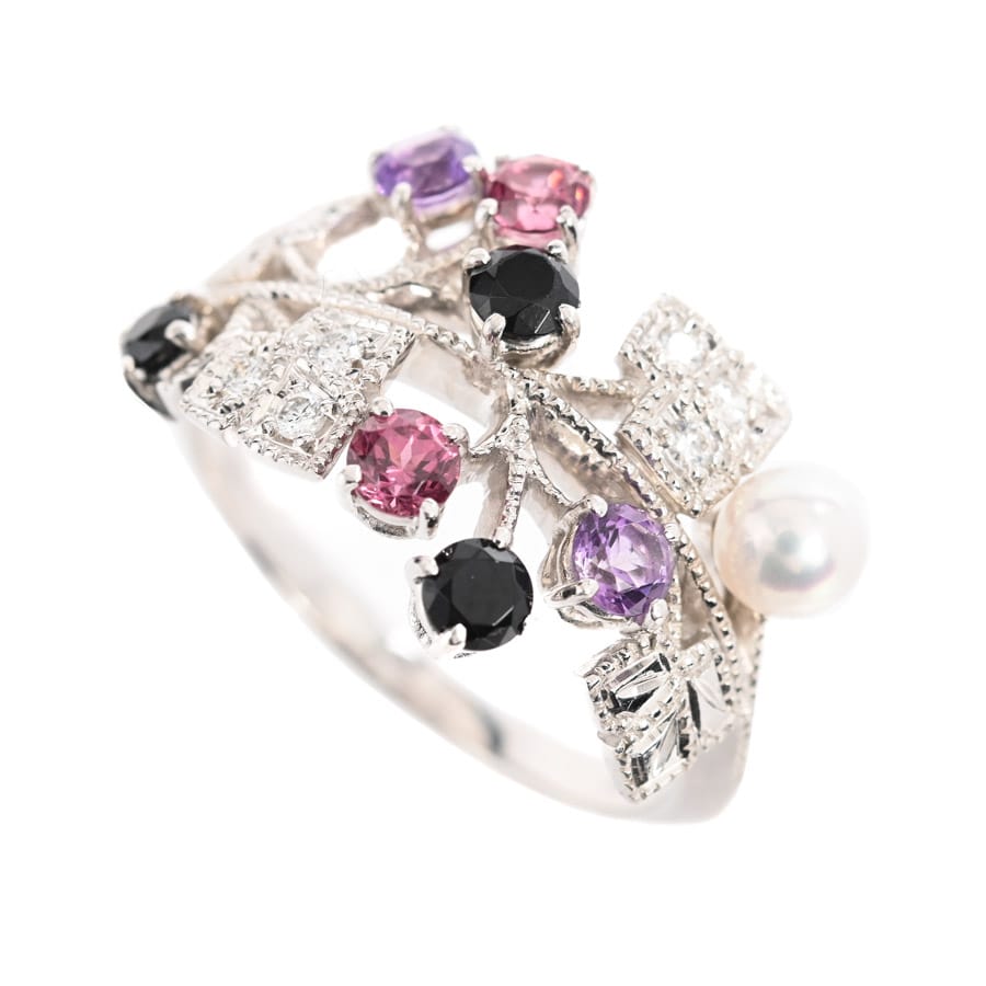 【中古A品】  ミキモト パール リング   K18ホワイトゴールド 横浜関内店