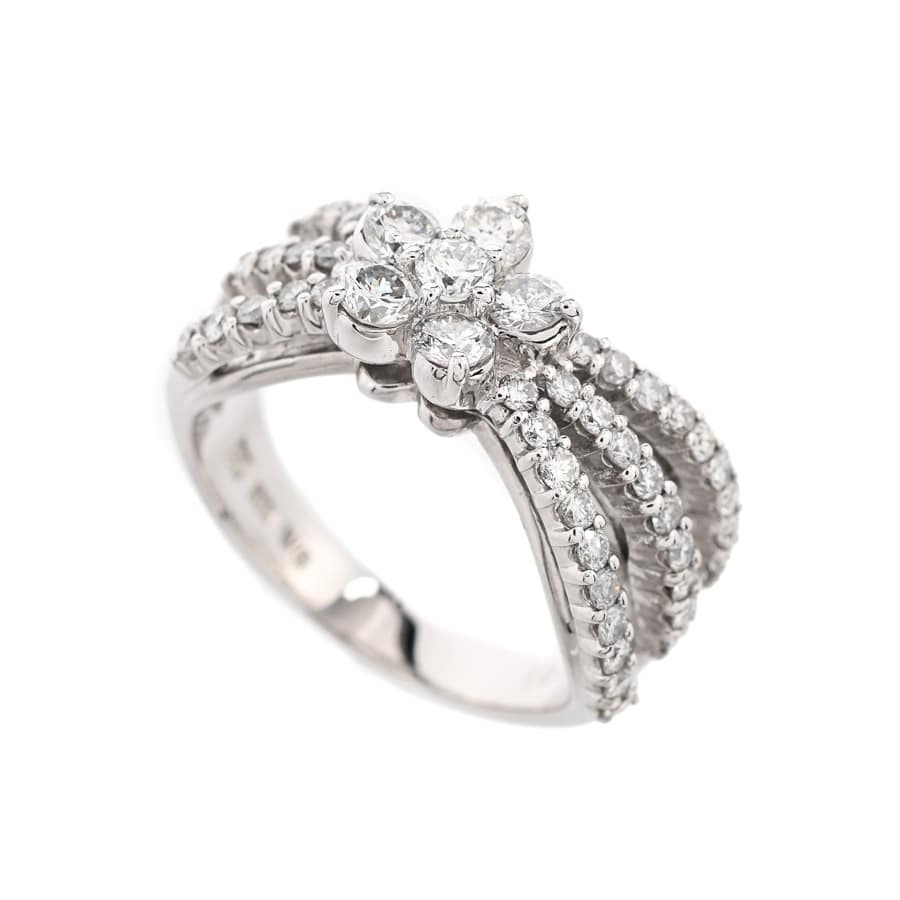 【中古A品】  ポンテヴェキオ ダイヤ リング   K18ホワイトゴールド 新宿歌舞伎町店