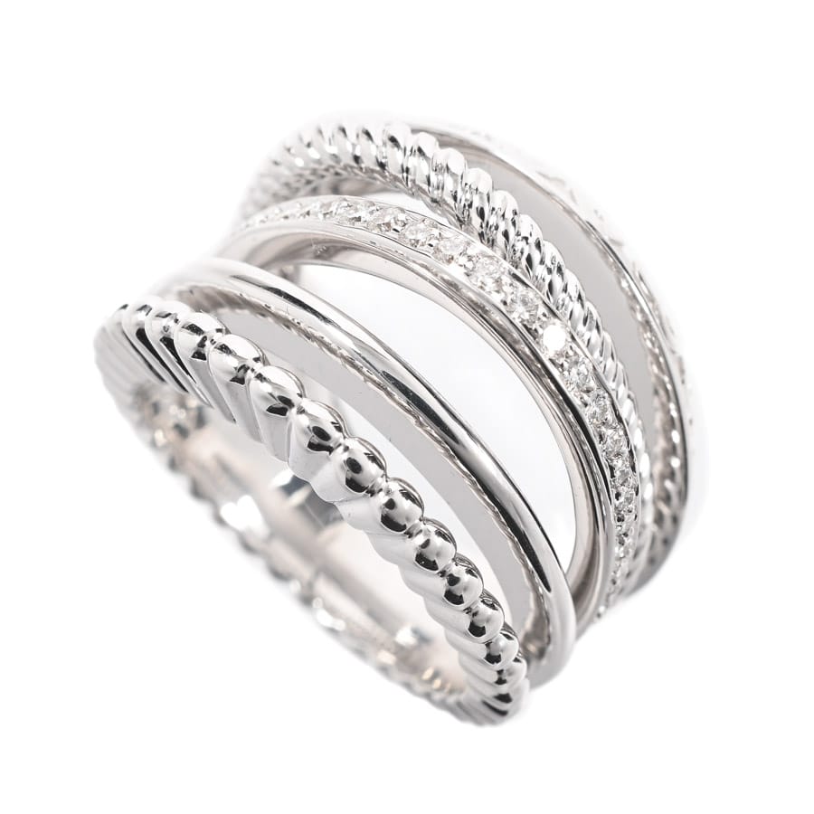 【中古A品】  カレライカレラ ダイヤ リング   K18ホワイトゴールド 新宿歌舞伎町店