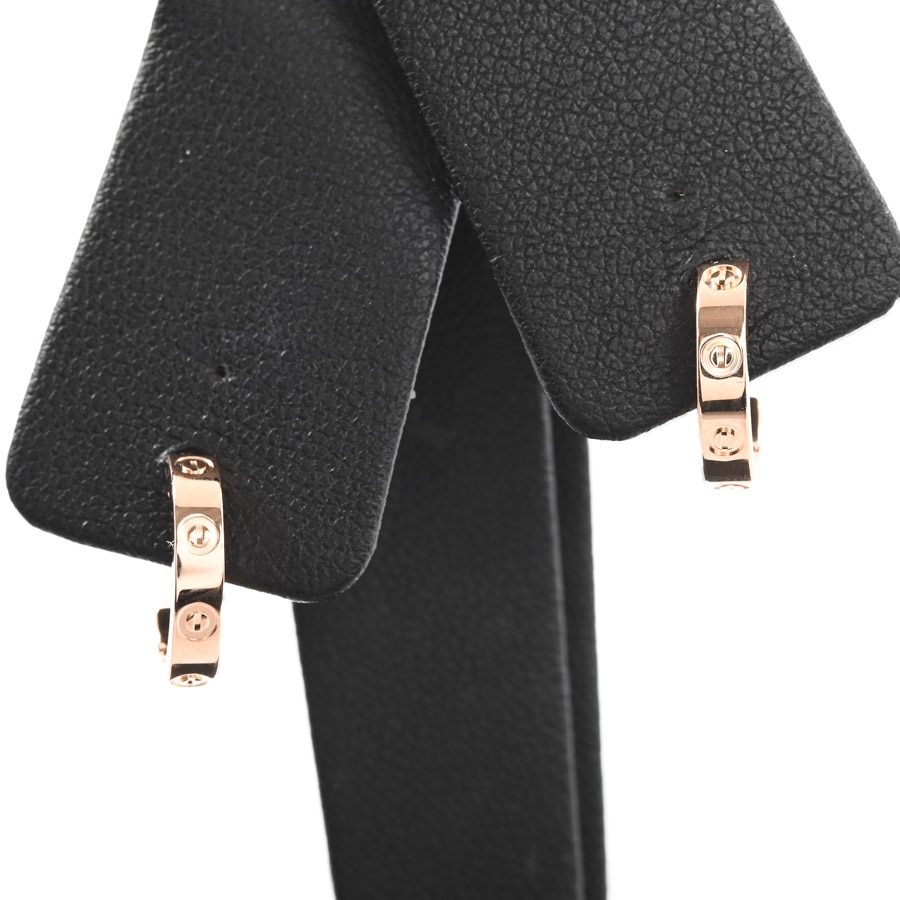 【中古A品】  カルティエ ミニラブピアス  B8029000 K18ピンクゴールド 銀座