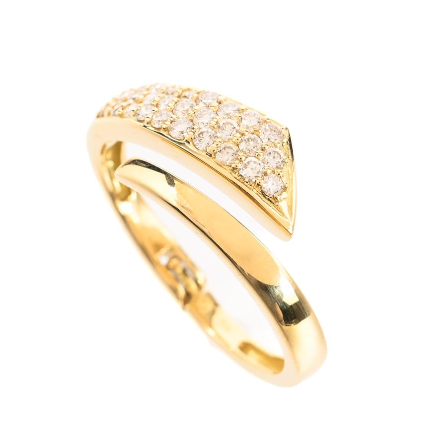 【中古A品】  ノンブランドジュエリー ダイヤ リング   K18YG 元町本店