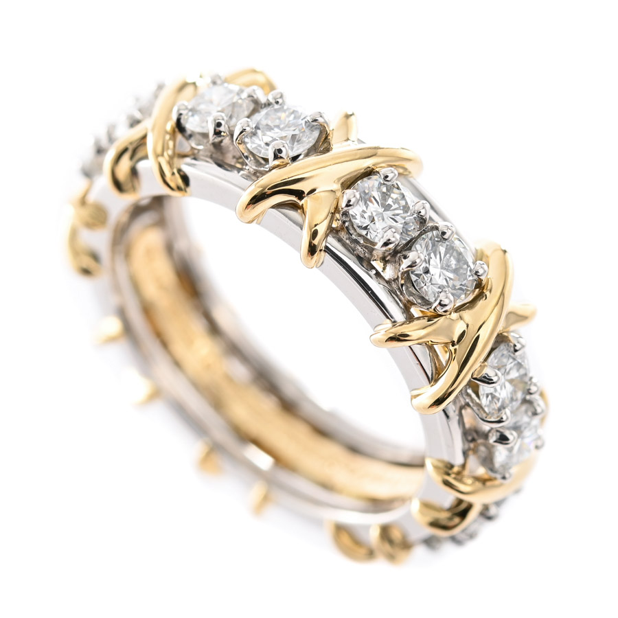 【中古A品】  ティファニー ジャンシュランバージェ   プラチナ950/K18イエローゴールド(Pt950/K18YG) 銀座