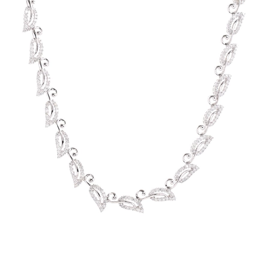 【中古A品】  ノンブランドジュエリー ダイヤ ネックレス   K18ホワイトゴールド 横浜関内店