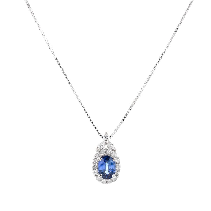 【中古A品】  ノンブランドジュエリー サファイア ネックレス   プラチナ900/850 横浜関内店