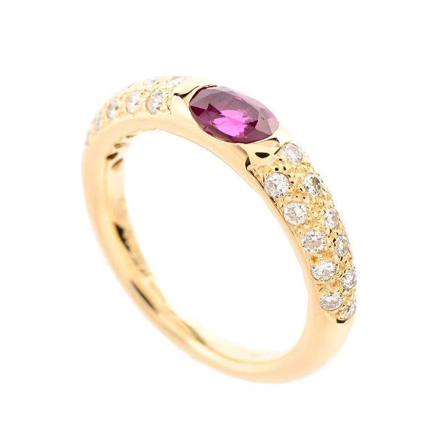 【中古A品】  ノンブランドジュエリー ルビー リング   K18YG 横浜関内店