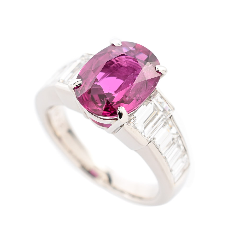 【中古A品】  ノンブランドジュエリー ルビー リング   プラチナ900 銀座