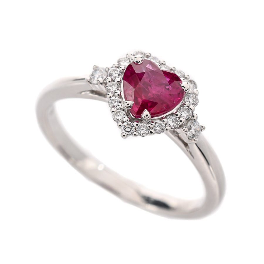 【中古A品】  ノンブランドジュエリー ルビー リング   K18ホワイトゴールド 元町本店