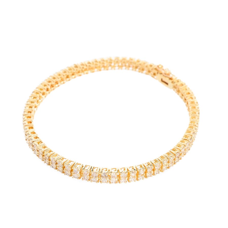 【中古A品】  ノンブランドジュエリー ダイヤ ブレスレット   K18YG 元町本店