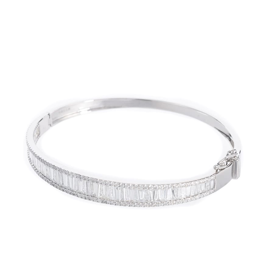 【中古A品】  ノンブランドジュエリー ダイヤ ブレスレット   K18ホワイトゴールド 元町本店