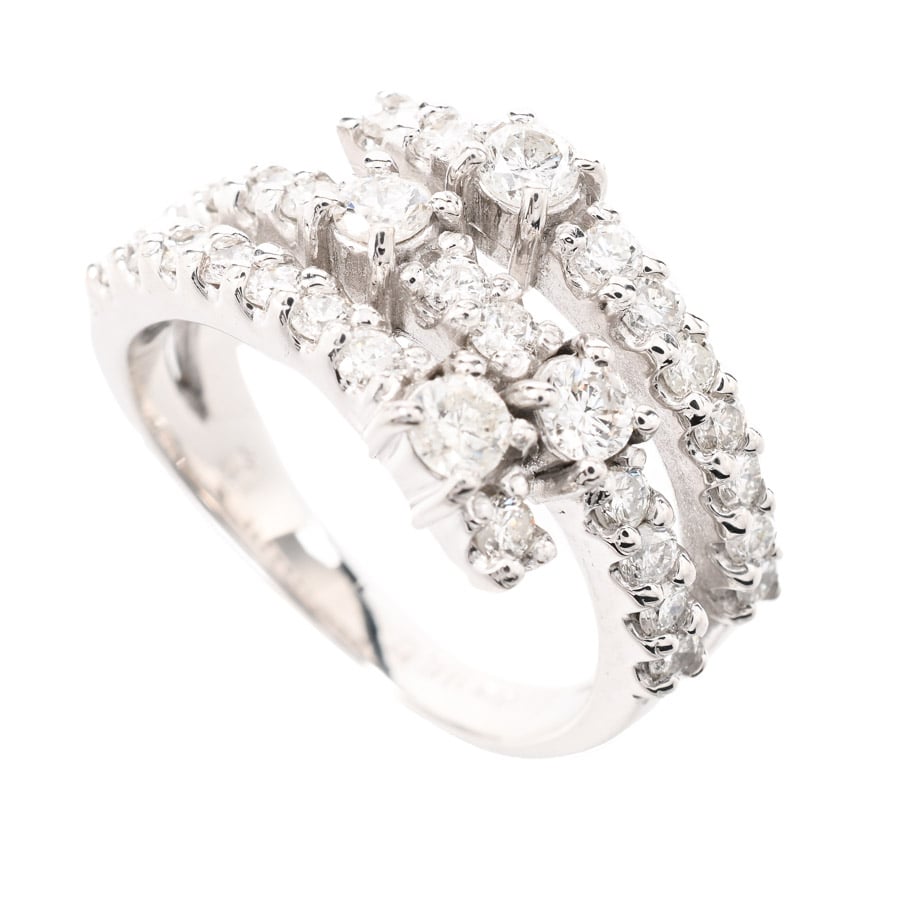 【中古A品】  ノンブランドジュエリー ダイヤ リング   K18ホワイトゴールド 横浜関内店