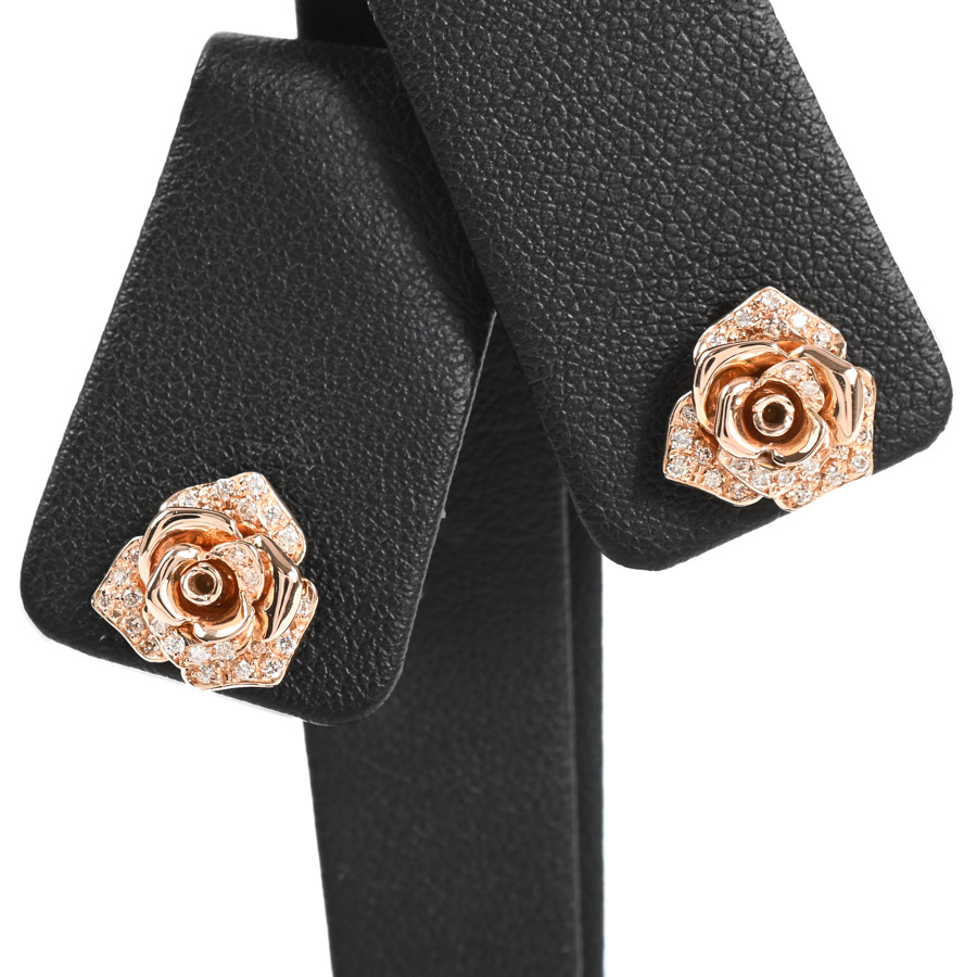 【中古A品】  ノンブランドジュエリー ダイヤ ピアス   K18ピンクゴールド 横浜関内店