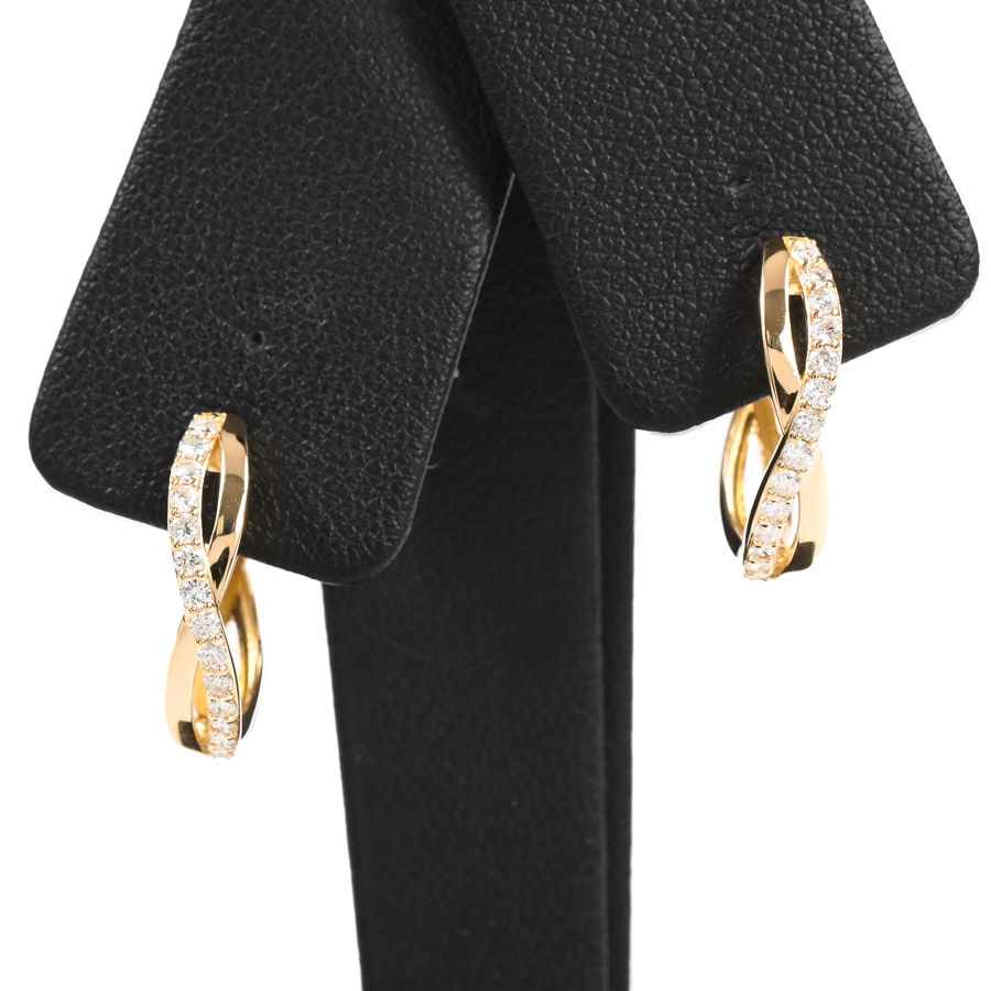 【中古A品】  ノンブランドジュエリー ダイヤ ピアス   K18YG 横浜関内店