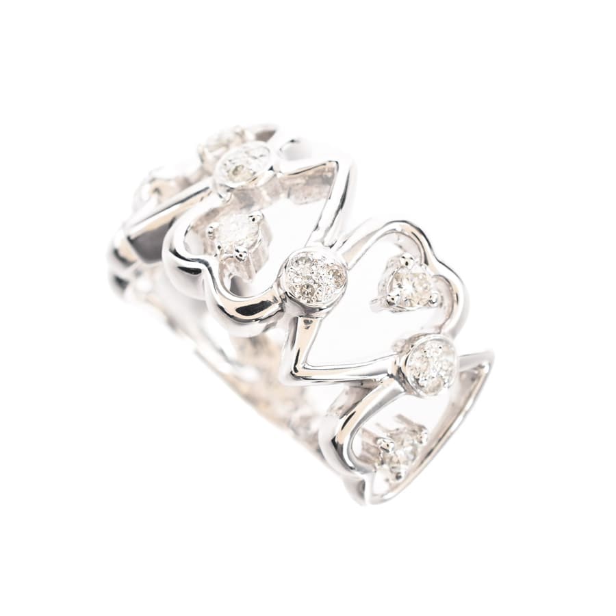 【中古A品】  ノンブランドジュエリー ダイヤ リング   K18ホワイトゴールド 横浜関内店