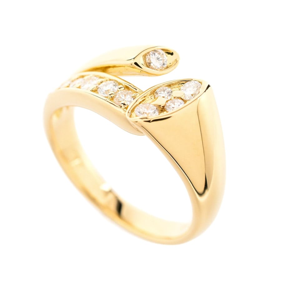 【中古A品】  ノンブランドジュエリー ダイヤ リング   K18YG 横浜関内店