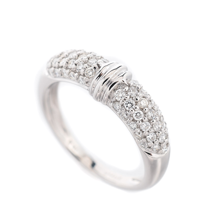 【中古A品】  ノンブランドジュエリー ダイヤ リング   K18ホワイトゴールド 元町本店