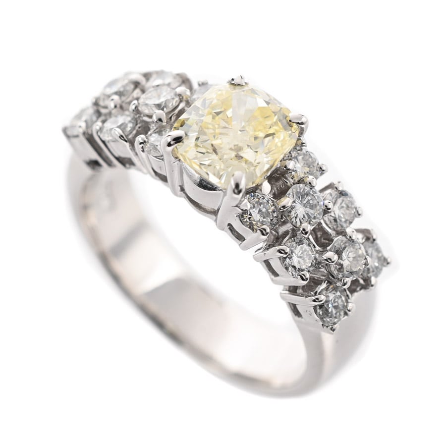 【中古A品】  ノンブランドジュエリー ダイヤ リング   K18ホワイトゴールド 元町本店