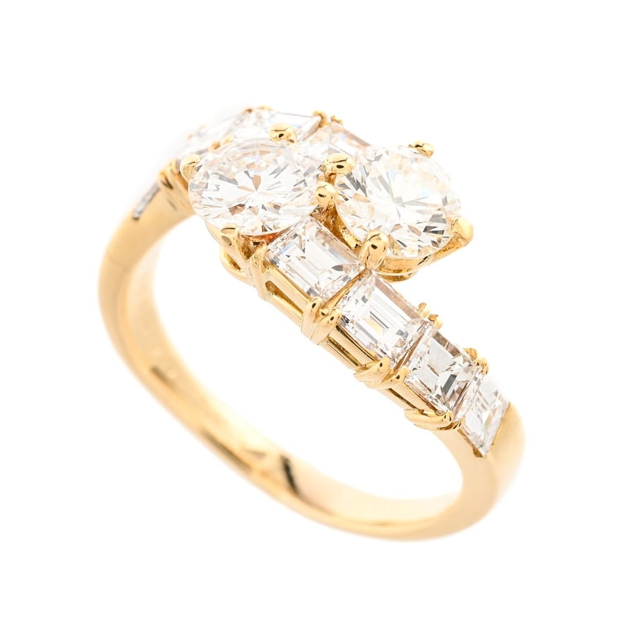 【中古A品】  ノンブランドジュエリー ダイヤ リング   K18YG 横浜関内店