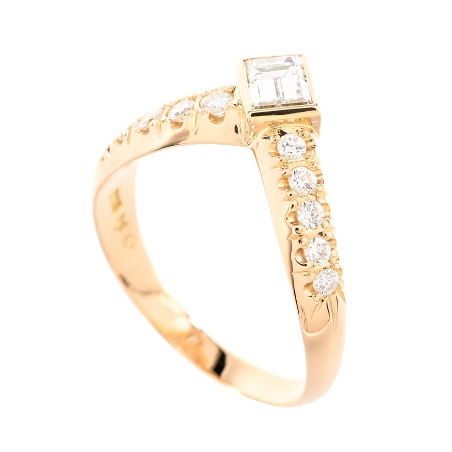 【中古A品】  ノンブランドジュエリー ダイヤ リング   K18ピンクゴールド 元町本店