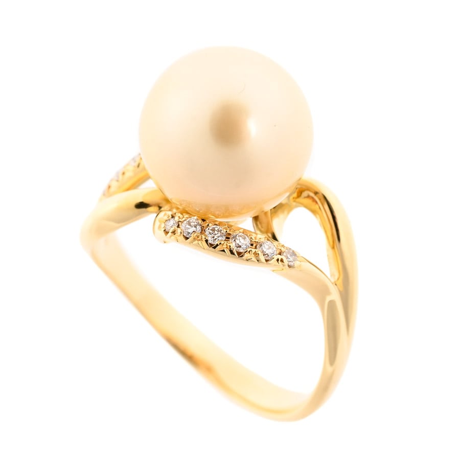 【中古A品】  ノンブランドジュエリー パール リング   K18YG 横浜関内店