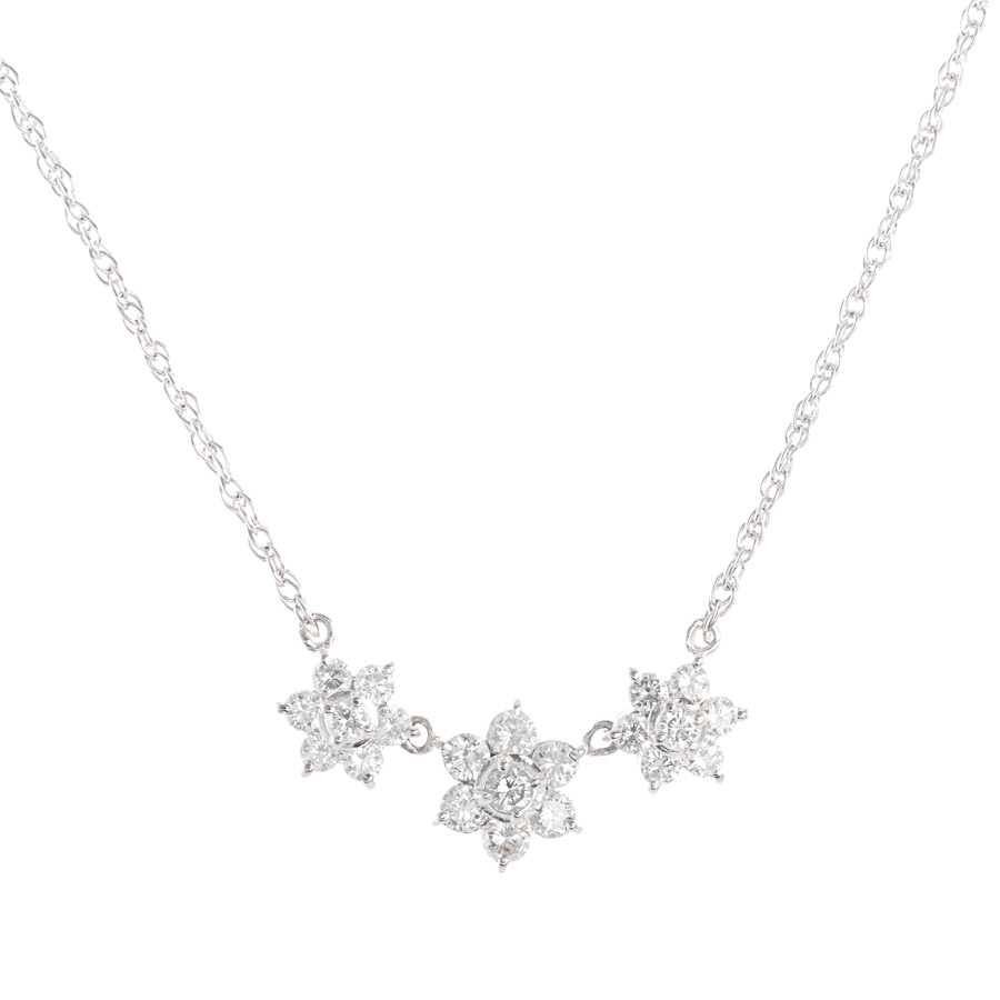 【中古A品】  ノンブランドジュエリー ダイヤ ネックレス   プラチナ900/850 元町本店