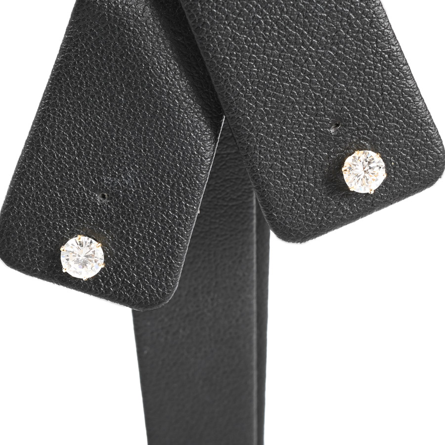 【中古A品】  ノンブランドジュエリー ダイヤ ピアス   K18YG 銀座