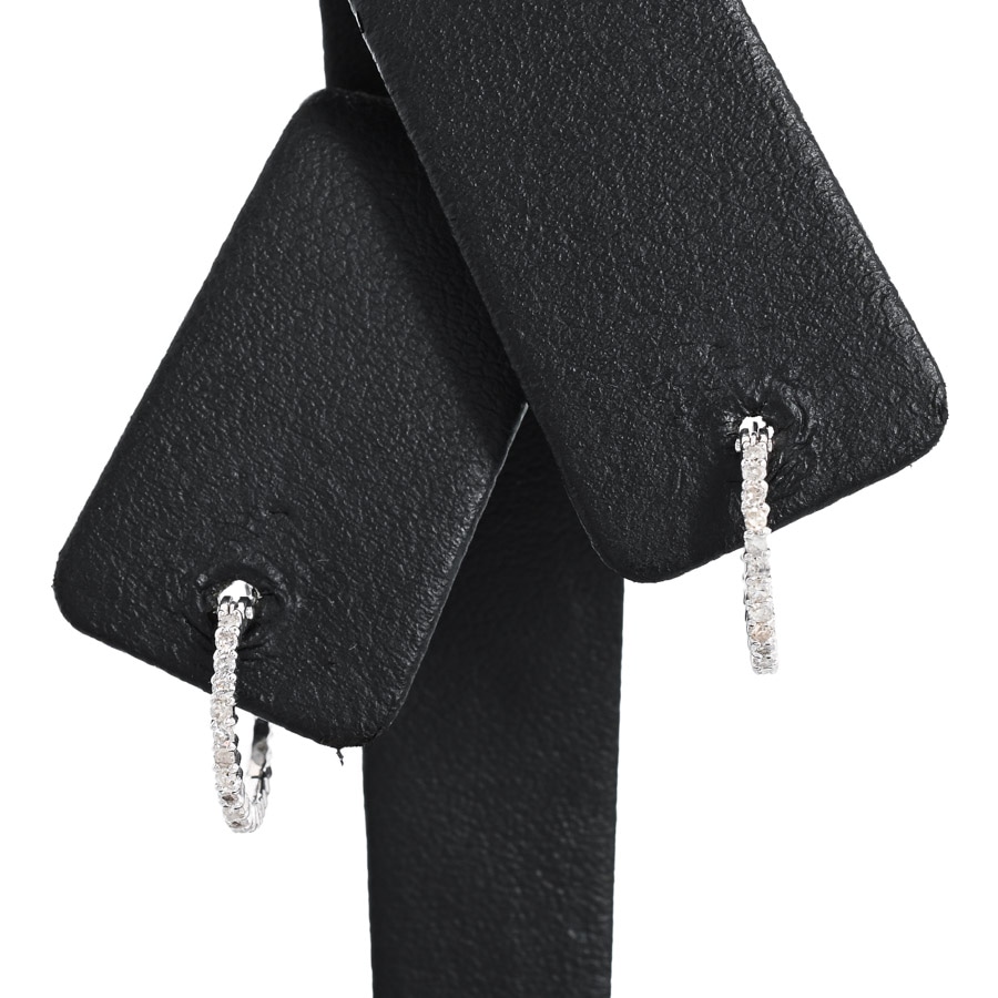 【中古A品】  ノンブランドジュエリー ダイヤ ピアス   K18ホワイトゴールド 元町本店