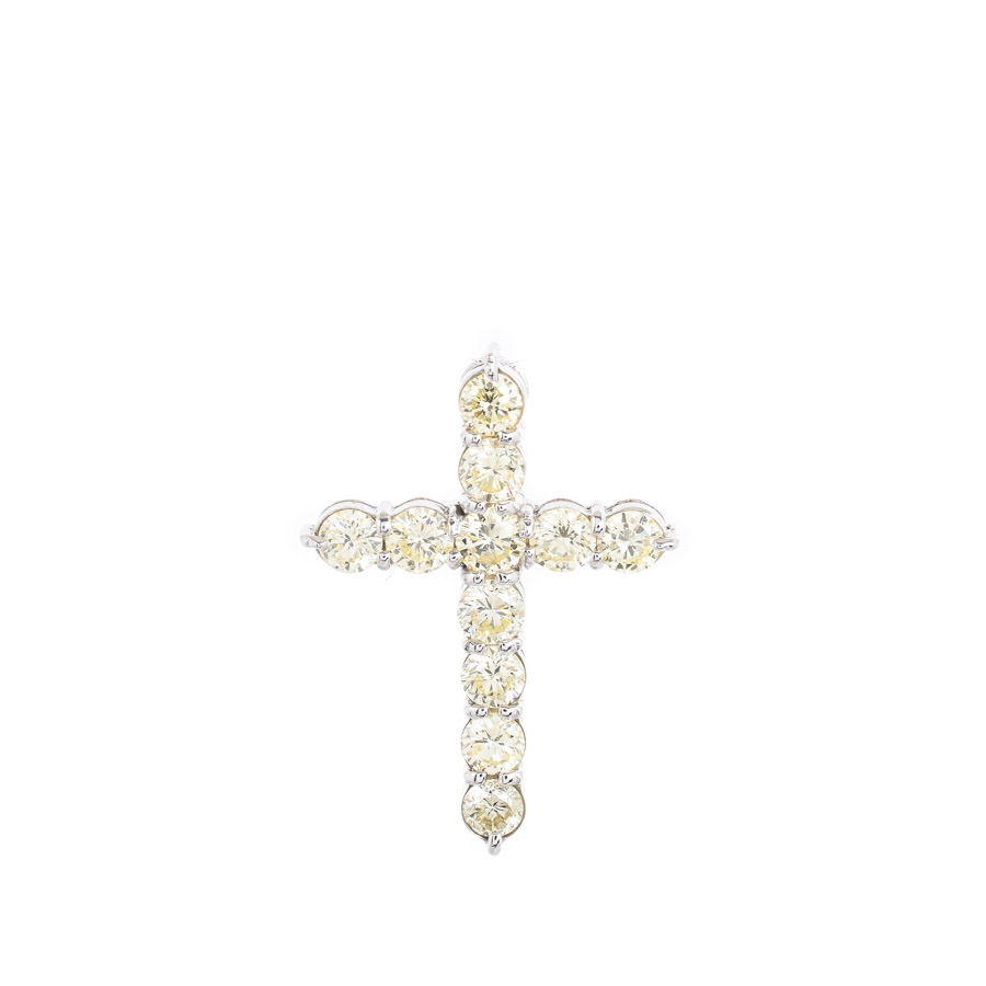 【中古A品】  ノンブランドジュエリー クロス   K18ホワイトゴールド 元町本店