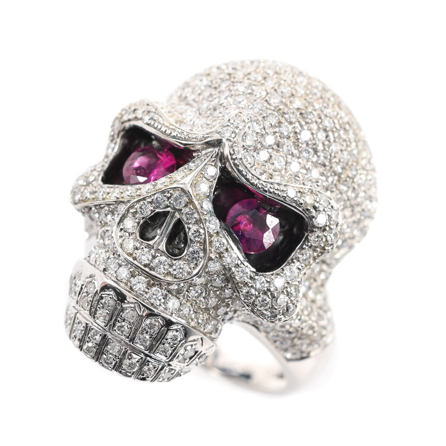 【中古A品】  ノンブランドジュエリー スカル   K18ホワイトゴールド 元町本店