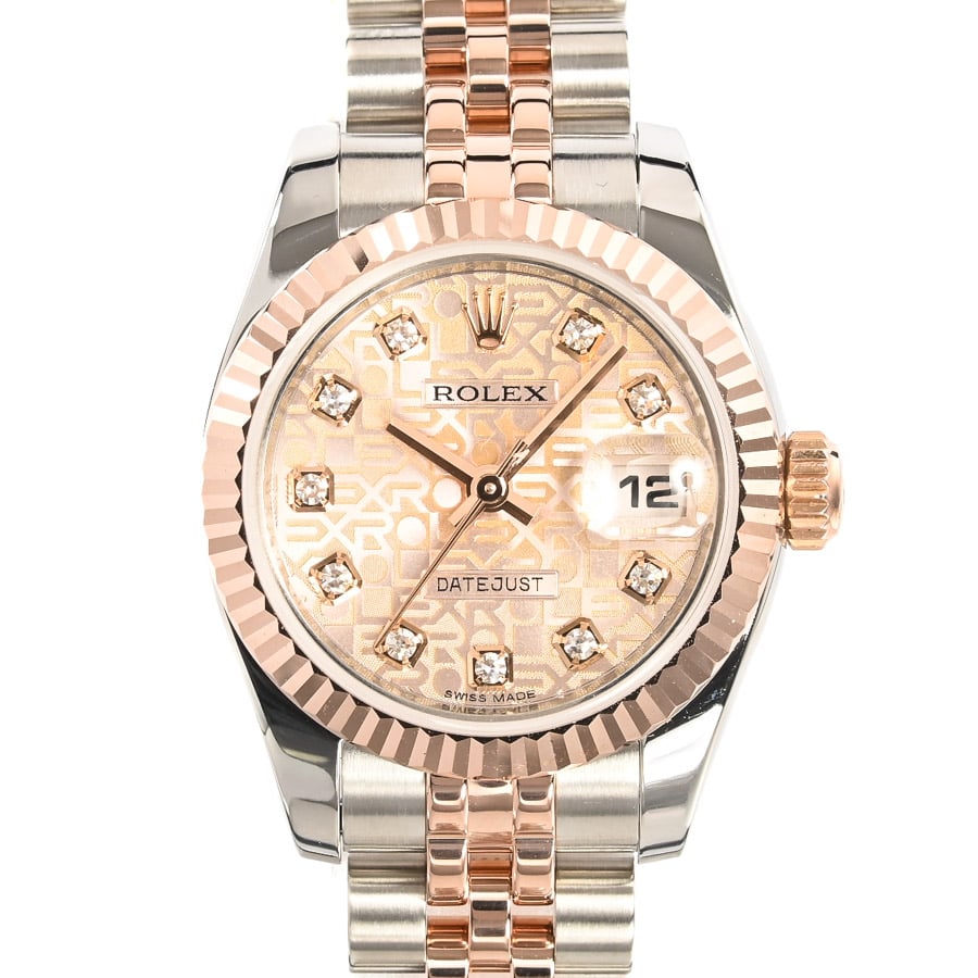 【中古A品】  ロレックス デイトジャスト  179171G ステンレス/ピンクゴールド THE YOKOHAMA FRONT