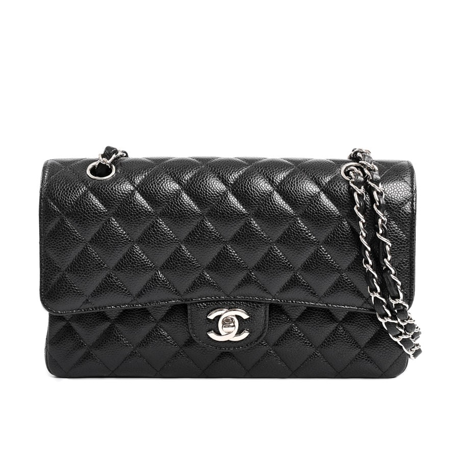 【中古A品】  シャネル 11.12クラシックハンドバッグ  A01112 キャビア 銀座