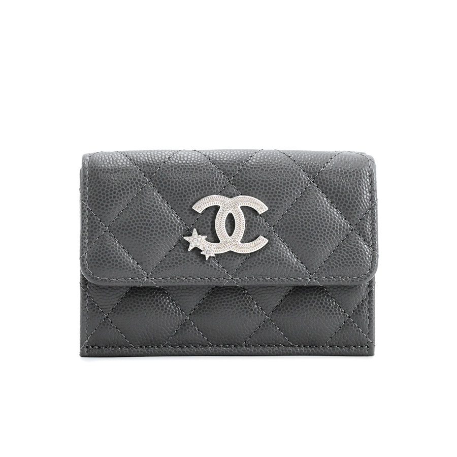 【未使用品】  シャネル クラシックスモールフラップウォレット   キャビア 元町本店