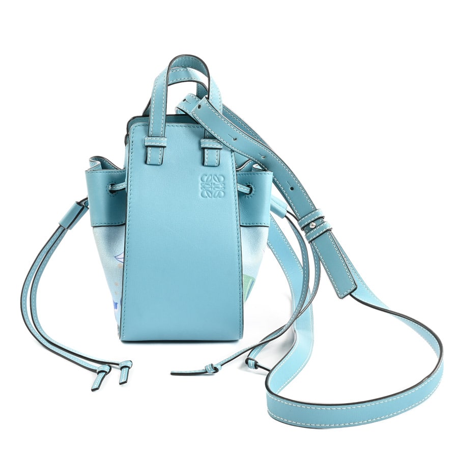 【中古AB品】  ロエベ ハンモックドローストリングバッグミニ  328.72.V07 キャンバス 横浜関内店