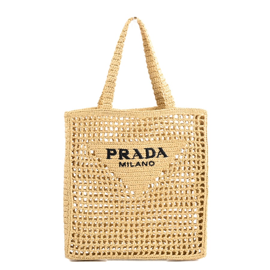 【中古A品】  プラダ クロシェトート  1BG393 ラフィア 元町本店