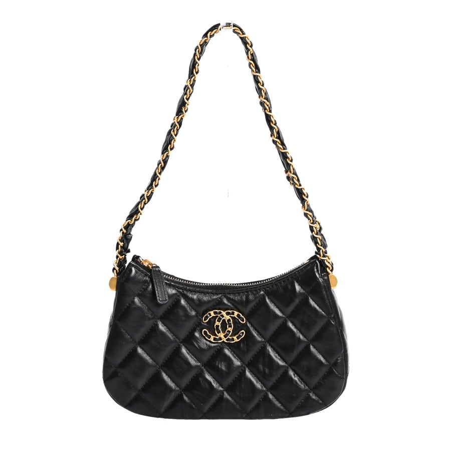 【中古SA品】  シャネル CHANEL19スモールホーボーバッグ CHANEL19 AP3647 ラムスキン 銀座