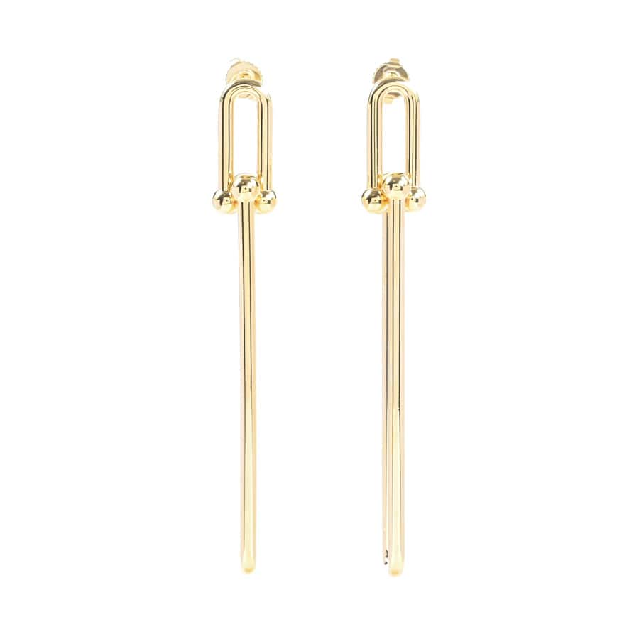 【中古A品】  ティファニー ハードウェア ダブルロング リンク   K18イエローゴールド 元町本店