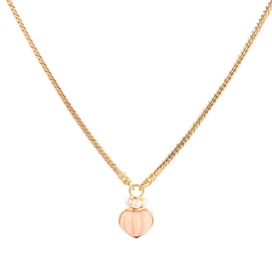 【中古A品】  ミキモト シェル ネックレス   K18イエローゴールド 銀座